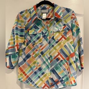 Alfred Dunner modern print blouse